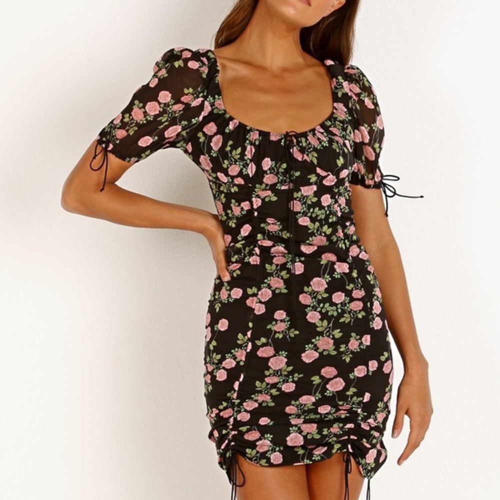 For Love and Lemons- Nior Rose Biscotti Mini Dress